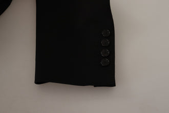 Black Wool Single Breasted Jacket Blazer Dolce & Gabbana