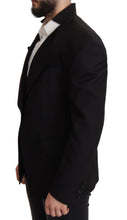 Black Wool Single Breasted Jacket Blazer Dolce & Gabbana