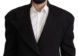 Black Wool Single Breasted Jacket Blazer Dolce & Gabbana