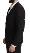 Black Single Breasted Jacket MARTINI Blazer Dolce & Gabbana