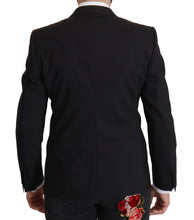 Black Single Breasted Jacket MARTINI Blazer Dolce & Gabbana