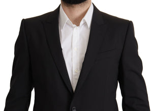 Black Single Breasted Jacket MARTINI Blazer Dolce & Gabbana