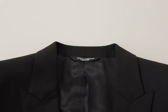Black Single Breasted Jacket MARTINI Blazer Dolce & Gabbana
