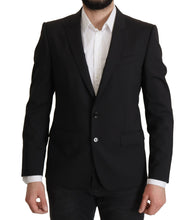 Black Single Breasted Jacket MARTINI Blazer Dolce & Gabbana