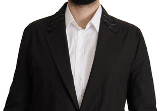 Black Cotton Single Breasted Blazer Jacket Dolce & Gabbana
