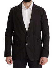 Black Cotton Single Breasted Blazer Jacket Dolce & Gabbana