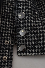 Black Houndstooth Polyester Bomber Jacket Dolce & Gabbana