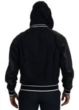 Black Polyester Hooded Blouson Coat Jacket Dolce & Gabbana