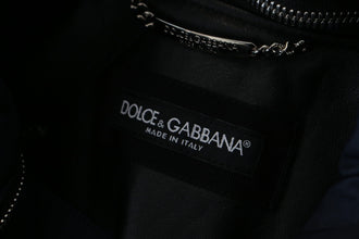 Black Polyester Hooded Blouson Coat Jacket Dolce & Gabbana