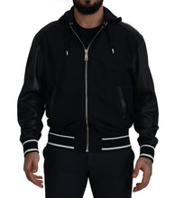 Black Polyester Hooded Blouson Coat Jacket Dolce & Gabbana