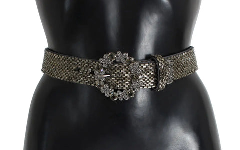 Crystal Buckle Sequined Waist Belt Dolce & Gabbana