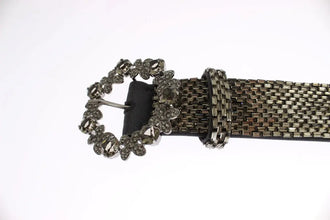Crystal Buckle Sequined Waist Belt Dolce & Gabbana