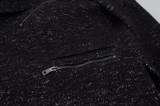 Black Wool Double Breasted Coat Men Jacket Dolce & Gabbana