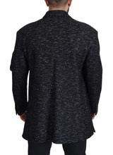 Black Wool Double Breasted Coat Men Jacket Dolce & Gabbana
