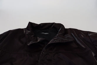 Bordeaux Nylon Collared Men Coat Jacket Dolce & Gabbana
