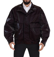 Bordeaux Nylon Collared Men Coat Jacket Dolce & Gabbana