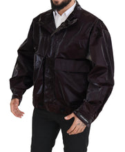 Bordeaux Nylon Collared Men Coat Jacket Dolce & Gabbana
