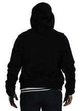 Black Polyester Hooded Full Zip Jacket Dolce & Gabbana