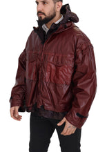 Bordeaux Cotton Hooded Full Zip Jacket Dolce & Gabbana