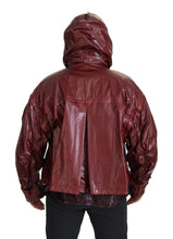 Bordeaux Cotton Hooded Full Zip Jacket Dolce & Gabbana