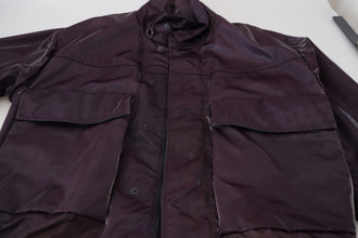Purple Nylon Collared Biker Coat Jacket Dolce & Gabbana