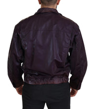 Purple Nylon Collared Biker Coat Jacket Dolce & Gabbana