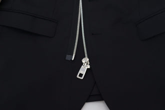 Black Wool Full Zip Long Sleeves Jacket Dolce & Gabbana
