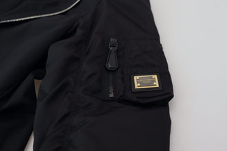 Black Wool Full Zip Long Sleeves Jacket Dolce & Gabbana