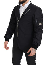 Black Wool Full Zip Long Sleeves Jacket Dolce & Gabbana