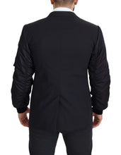 Black Wool Full Zip Long Sleeves Jacket Dolce & Gabbana