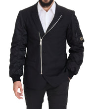 Black Wool Full Zip Long Sleeves Jacket Dolce & Gabbana