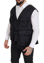 Black Nylon Full Zip Sleeveless Jacket Dolce & Gabbana