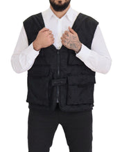 Black Nylon Full Zip Sleeveless Jacket Dolce & Gabbana