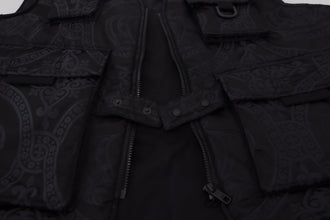 Black Nylon Full Zip Sleeveless Jacket Dolce & Gabbana