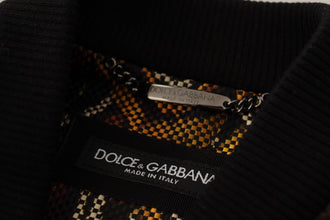 Brown Feather Full Zip Blouson Jacket Dolce & Gabbana