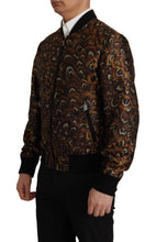 Brown Feather Full Zip Blouson Jacket Dolce & Gabbana
