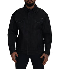 Black Cotton Full Button Denim Jacket Dolce & Gabbana