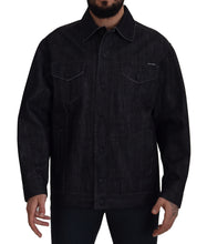 Black Cotton Full Button Denim Jacket Dolce & Gabbana