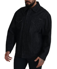 Black Cotton Full Button Denim Jacket Dolce & Gabbana