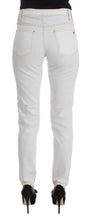 White Cotton Blend Slim Fit Jeans Cavalli
