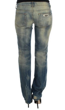 Blue Wash Cotton Slim Fit Bootcut Jeans Cavalli
