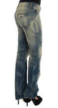 Blue Wash Cotton Slim Fit Bootcut Jeans Cavalli