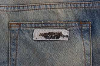 Blue Wash Cotton Slim Fit Bootcut Jeans Cavalli