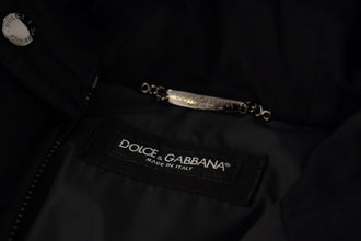 Black Nylon Hooded Parka Coat Winter Jacket Dolce & Gabbana