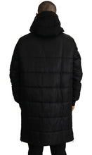 Black Nylon Hooded Parka Coat Winter Jacket Dolce & Gabbana