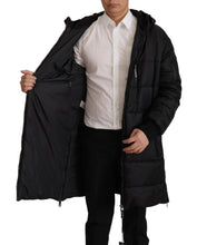 Black Nylon Hooded Parka Coat Winter Jacket Dolce & Gabbana