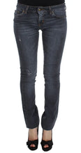 Blue Wash Cotton Blend Slim Fit Jeans Cavalli