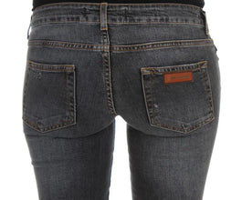 Blue Wash Cotton Blend Slim Fit Jeans Cavalli