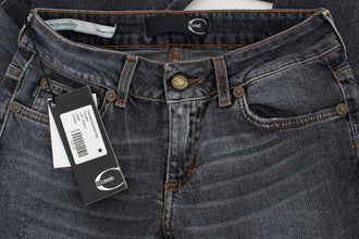 Blue Wash Cotton Blend Slim Fit Jeans Cavalli