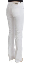 White Cotton Slim Fit Denim Bootcut Jeans Costume National